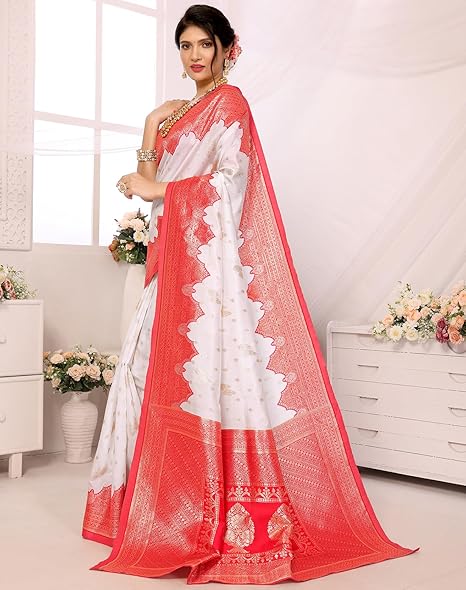Temple Print Kanjivaram Art Silk Saree for Durga Puja